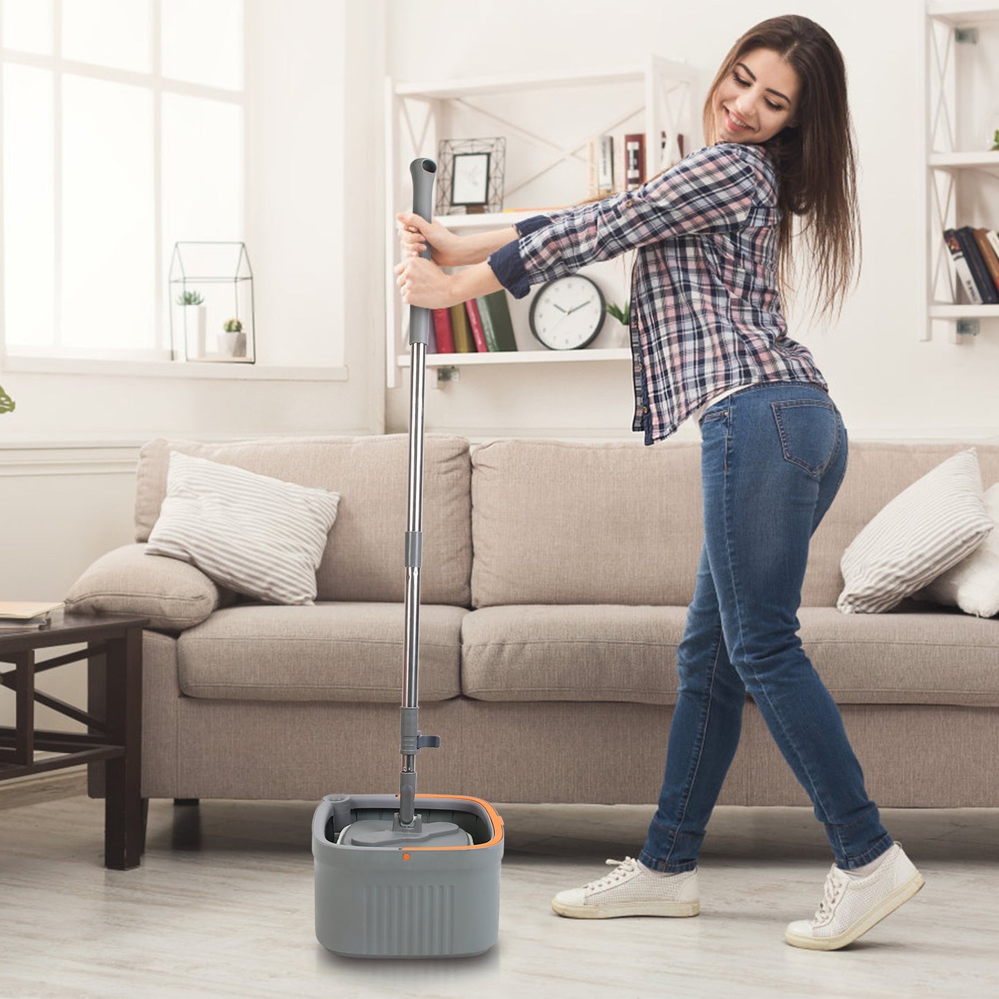 Professional Spin Mop & Bucket Set – 360° Rotating Floor Cleaner