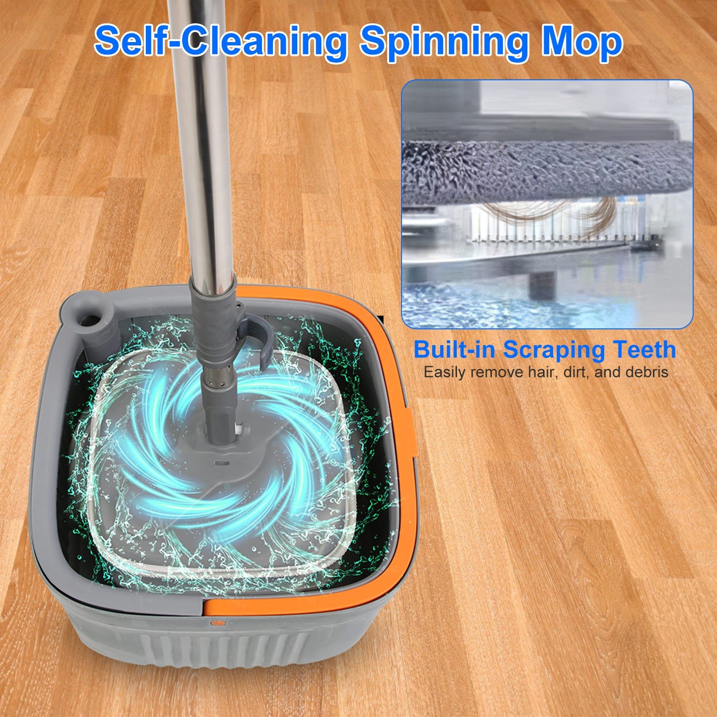 Professional Spin Mop & Bucket Set – 360° Rotating Floor Cleaner