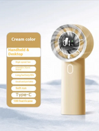 TurboBreeze 5-Blade Handheld Fan