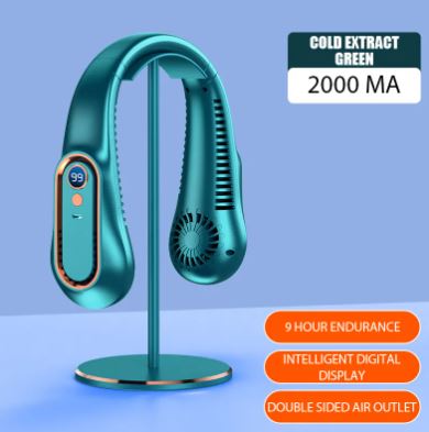 Portable Silent Outdoor Mini Leafless Hanging Neck Fan