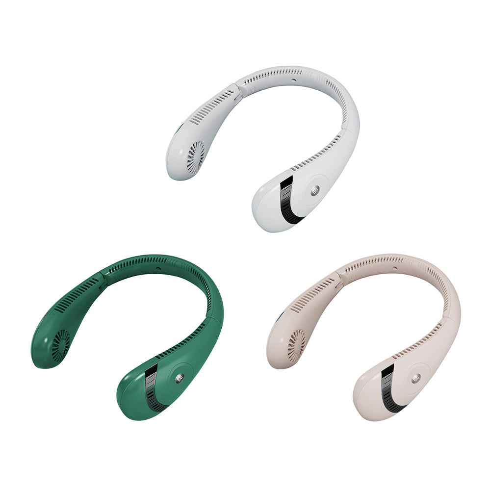 Portable Hanging Neck Fan with Digital Display