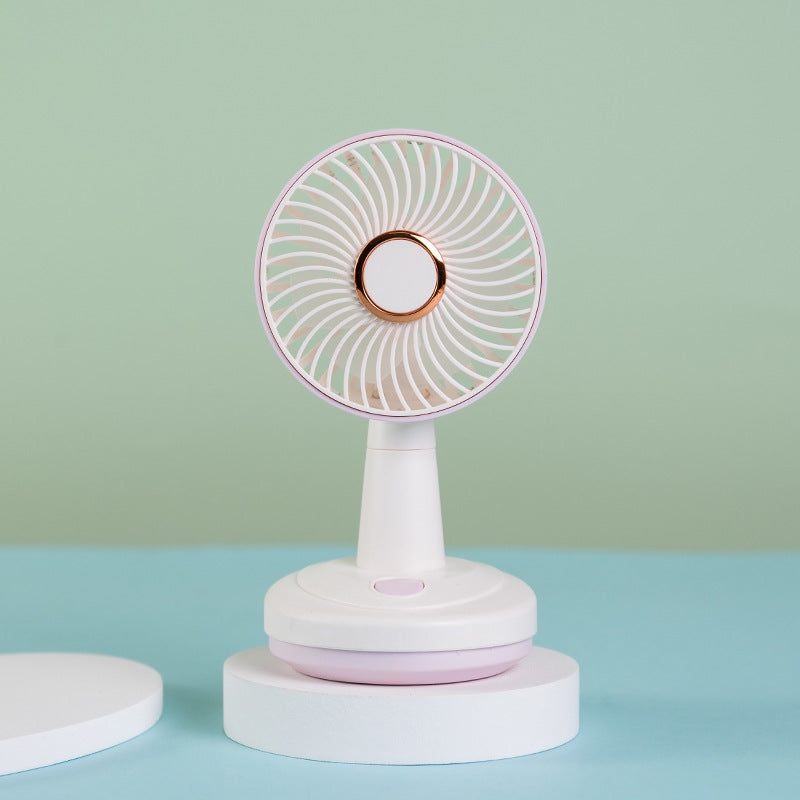 Mini USB Rechargeable Desktop Fan with 90° Rotation