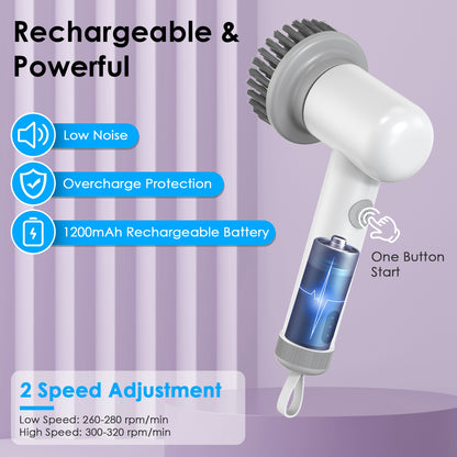 Electric Spin Scrubber – Powerful Cordless Cleaning Brush