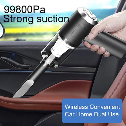 Powerful 120W Mini Vacuum Cleaner – Cordless Portable Cleaner for Car Interior