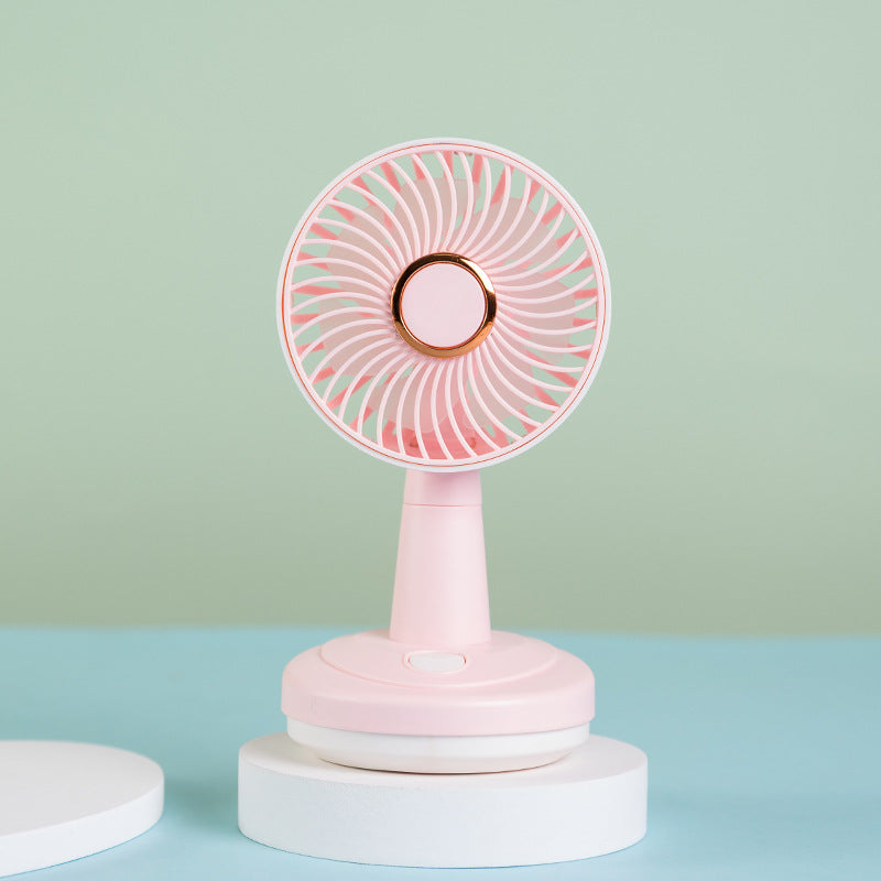 Mini USB Rechargeable Desktop Fan with 90° Rotation