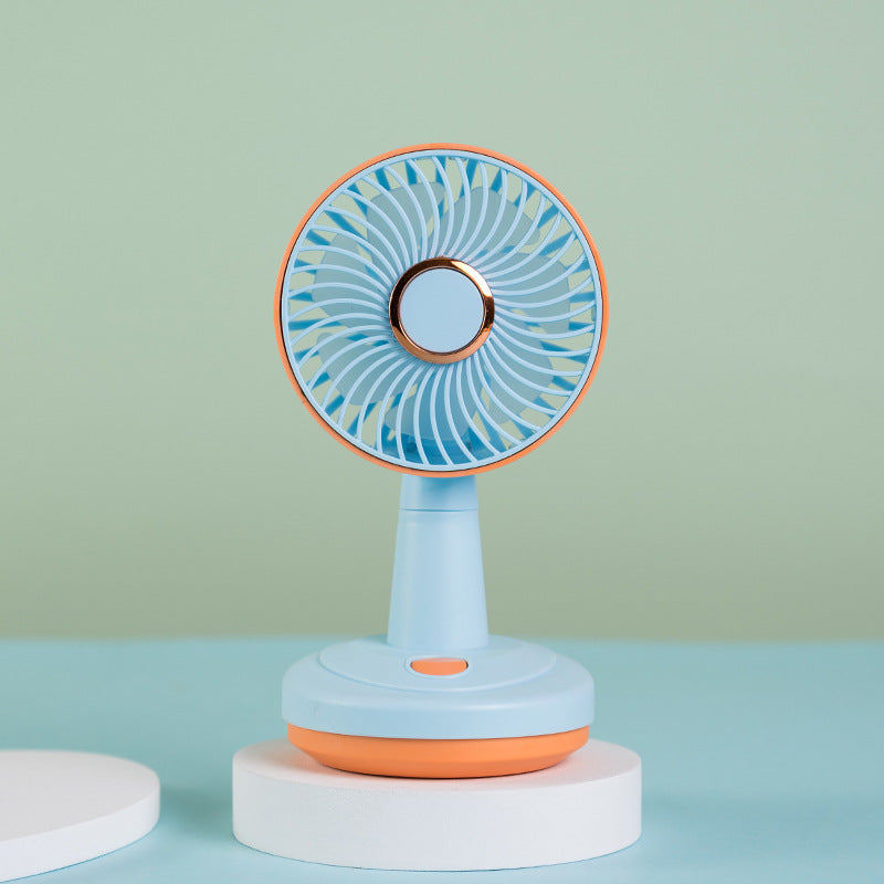 Mini USB Rechargeable Desktop Fan with 90° Rotation