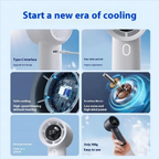TurboBreeze 5-Blade Handheld Fan