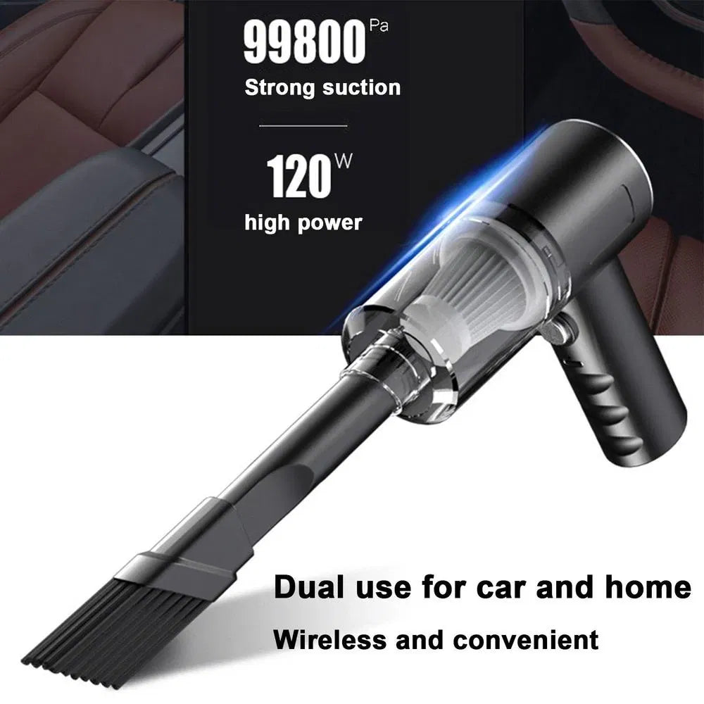 Powerful 120W Mini Vacuum Cleaner – Cordless Portable Cleaner for Car Interior