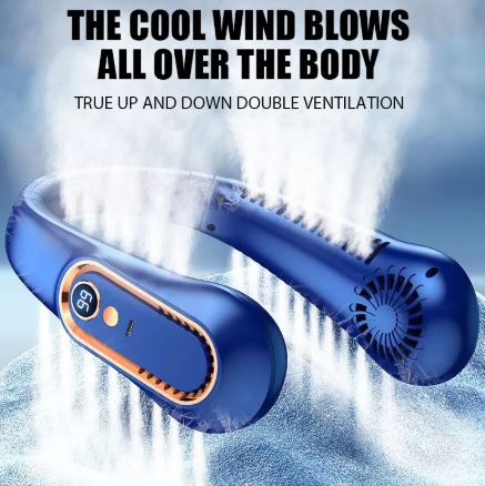 Portable Silent Outdoor Mini Leafless Hanging Neck Fan
