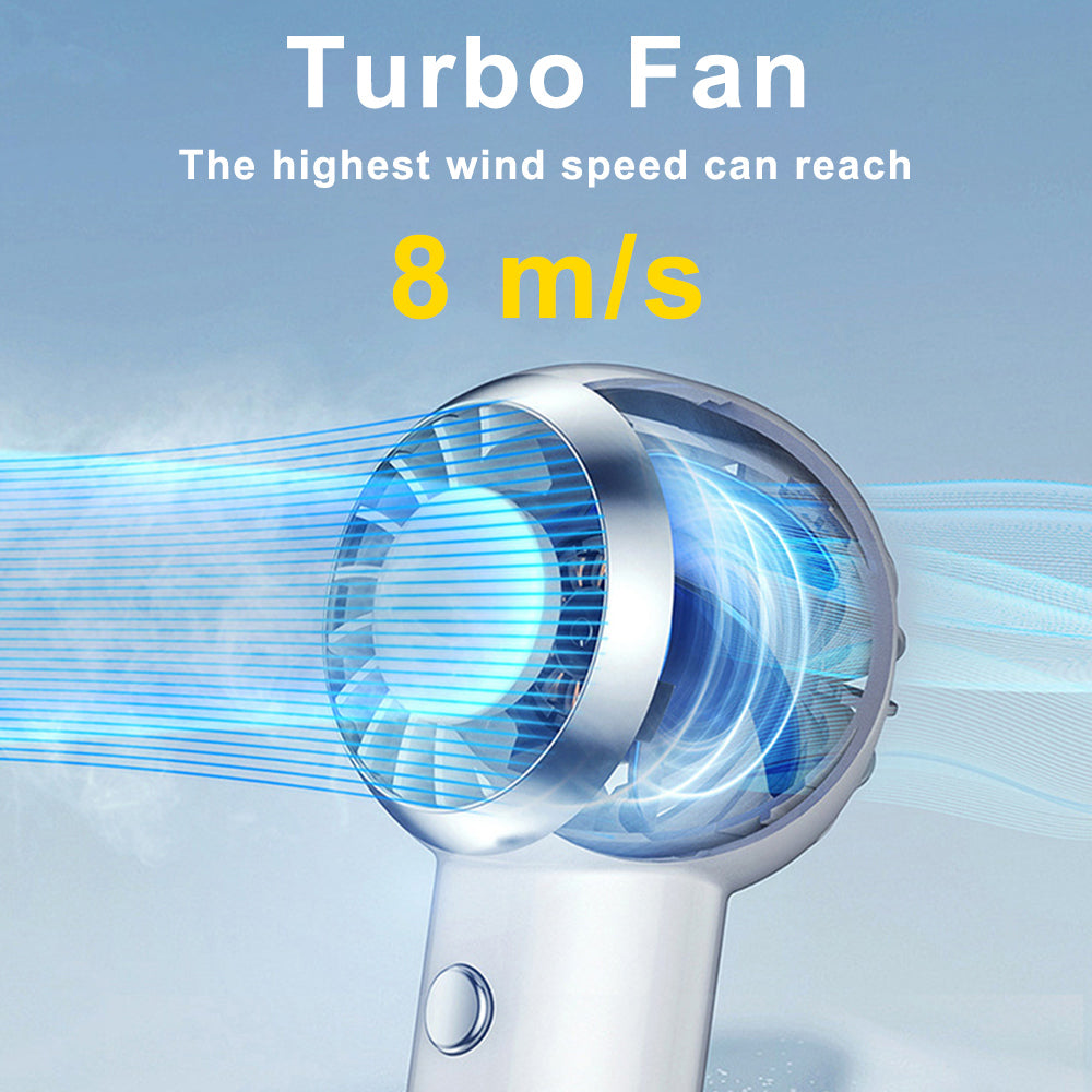 Portable Handheld USB Neck Fan for Outdoor Use