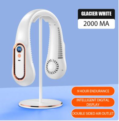 Portable Silent Outdoor Mini Leafless Hanging Neck Fan