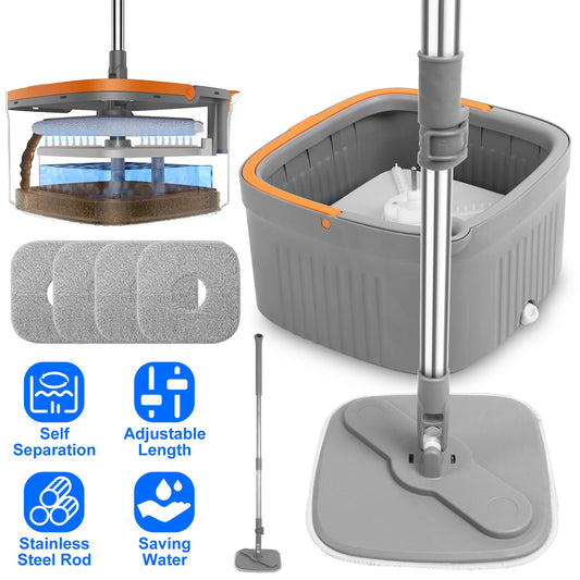 Professional Spin Mop & Bucket Set – 360° Rotating Floor Cleaner