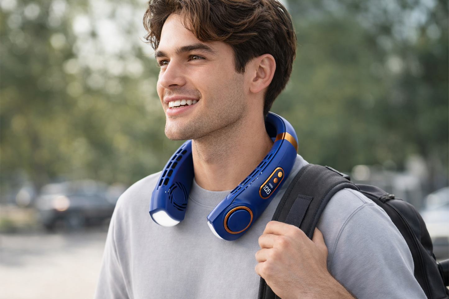 Stay Cool Anywhere: Portable Hands-Free Fan