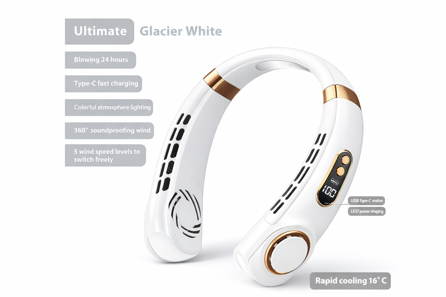 Stay Cool Anywhere: Portable Hands-Free Fan